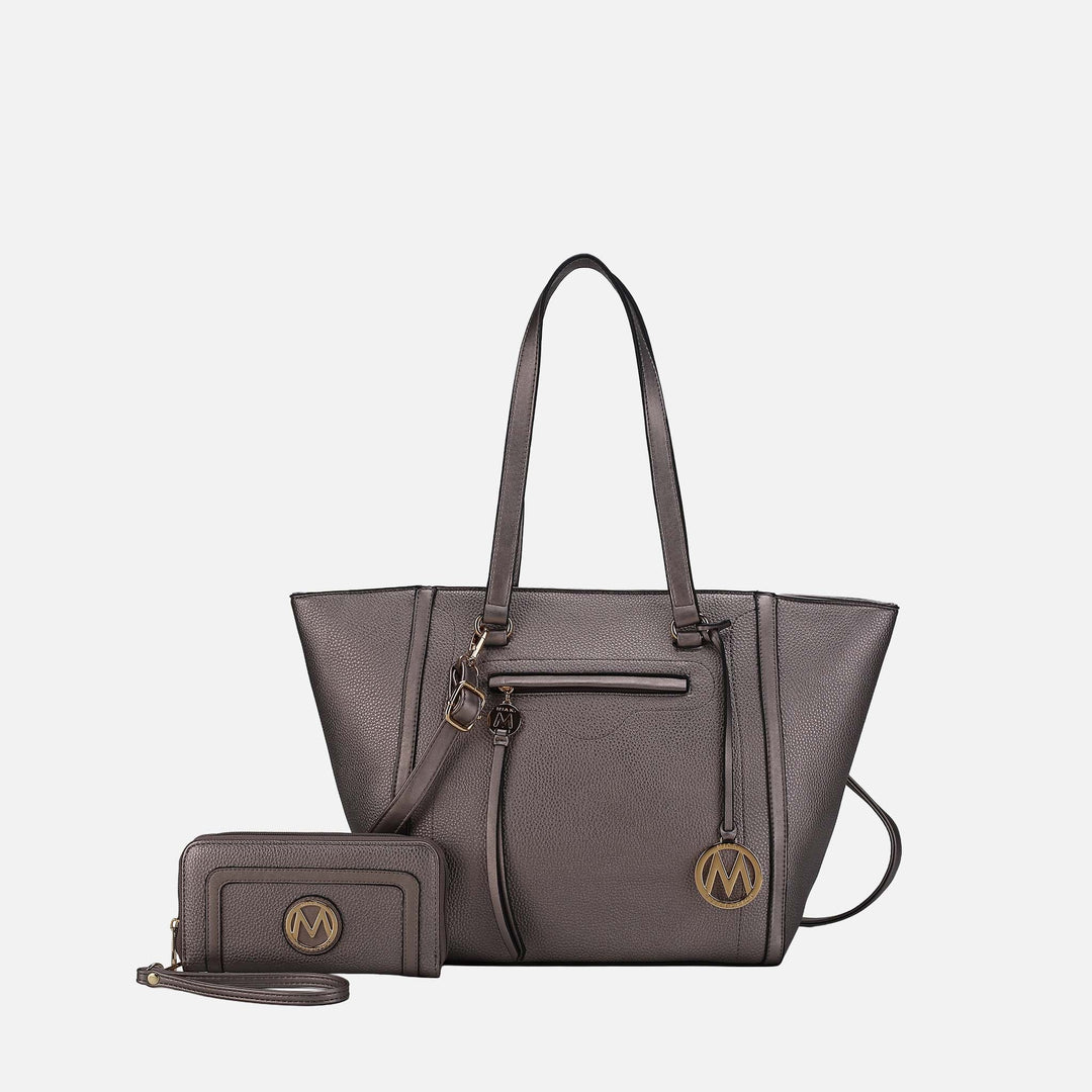 Seafoam MKF Collection By Mia K Alexandra Tote Bag And Wallet Set