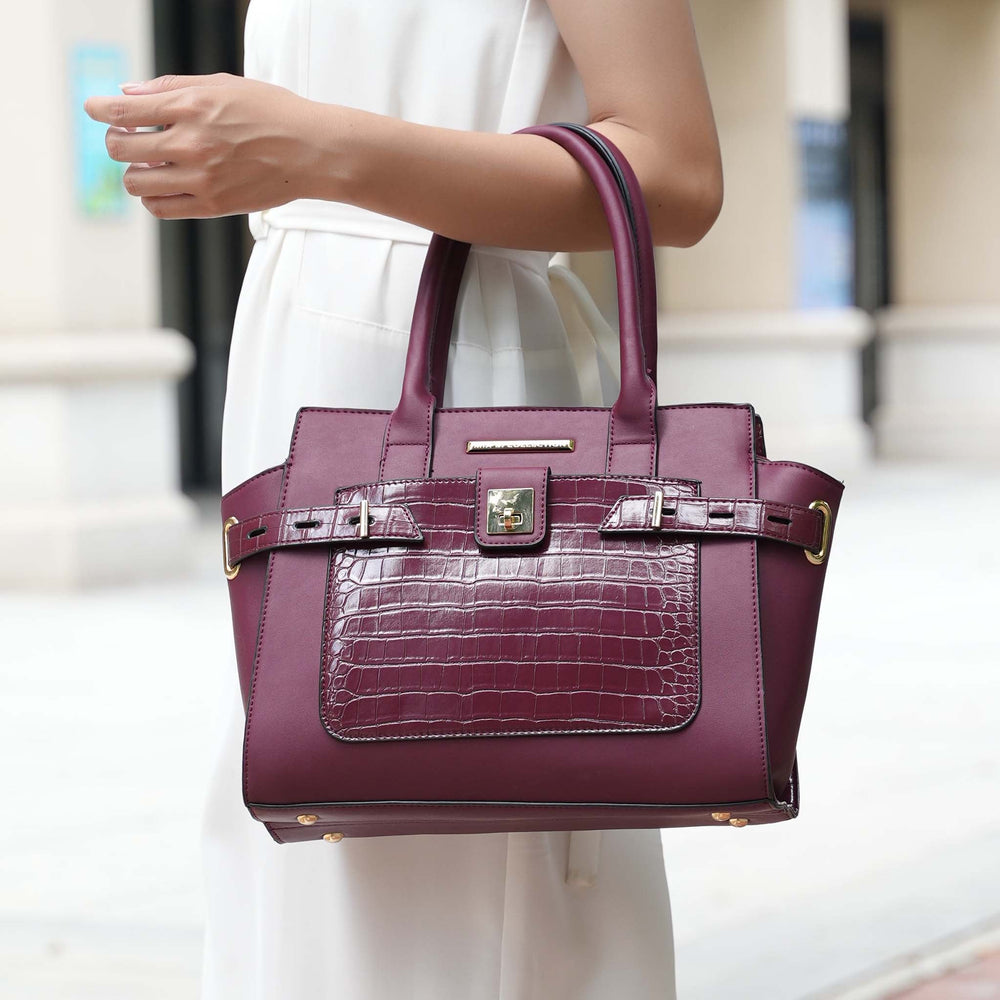 Cognac Brown MKF Collection By Mia K Isla Shoulder Bag And Set