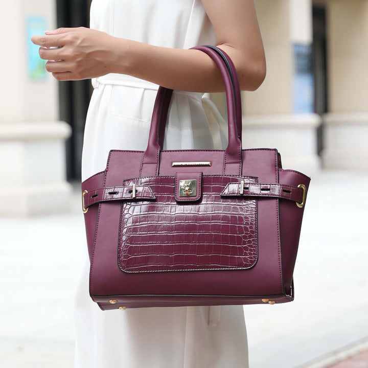 Cognac Brown MKF Collection By Mia K Isla Shoulder Bag And Set