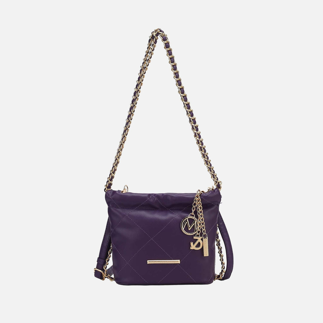 Navy MKF Collection By Mia K Loriana Quilted Bag