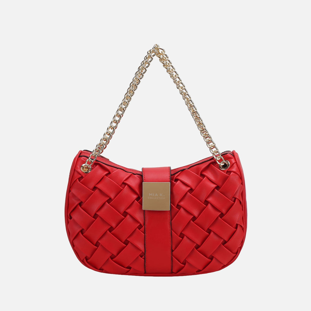Midnight Blue MKF Collection By Mia K Solari Braided Chain Shoulder Bag