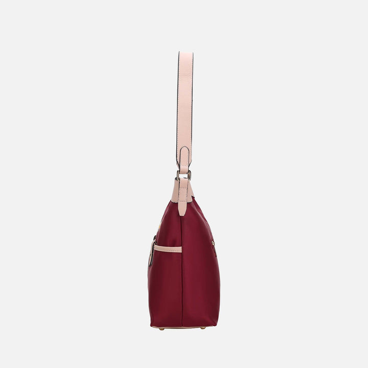 Cognac Brown MKF Collection By Mia K Harper Nylon Shoulder Bag And Set