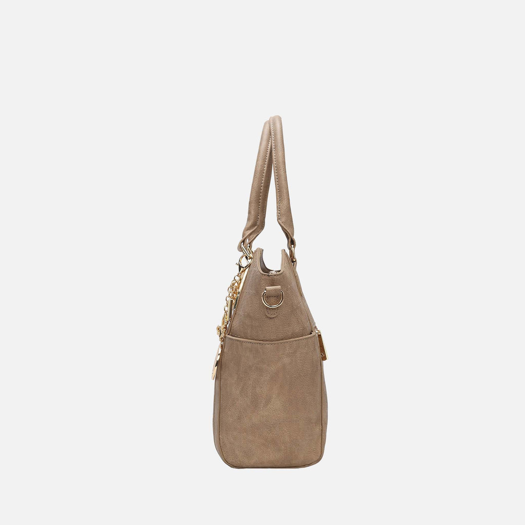 Chocolate MKF Collection By Mia K Hazel Signature Tote Bag