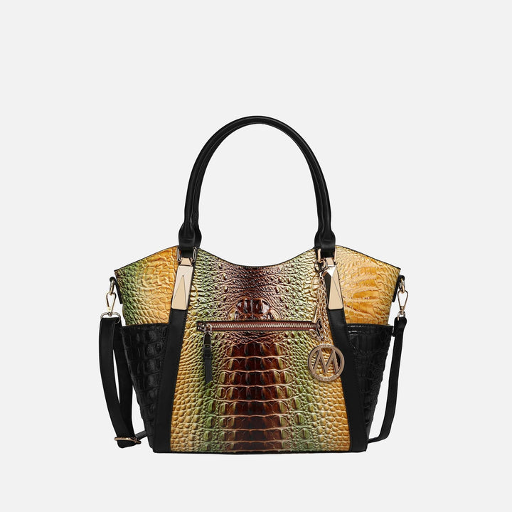 Croc Pink MKF Collection By Mia K Janise Gradient Croc Tote Handbag