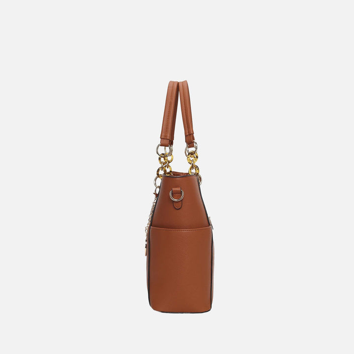 Pewter MKF Collection By Mia K Bonita Tote Bag And Wallet Set