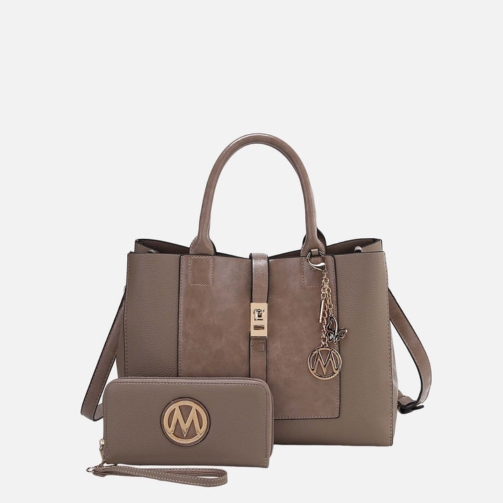 Pink MKF Collection By Mia K Yola Shoulder Bag And Wallet Set