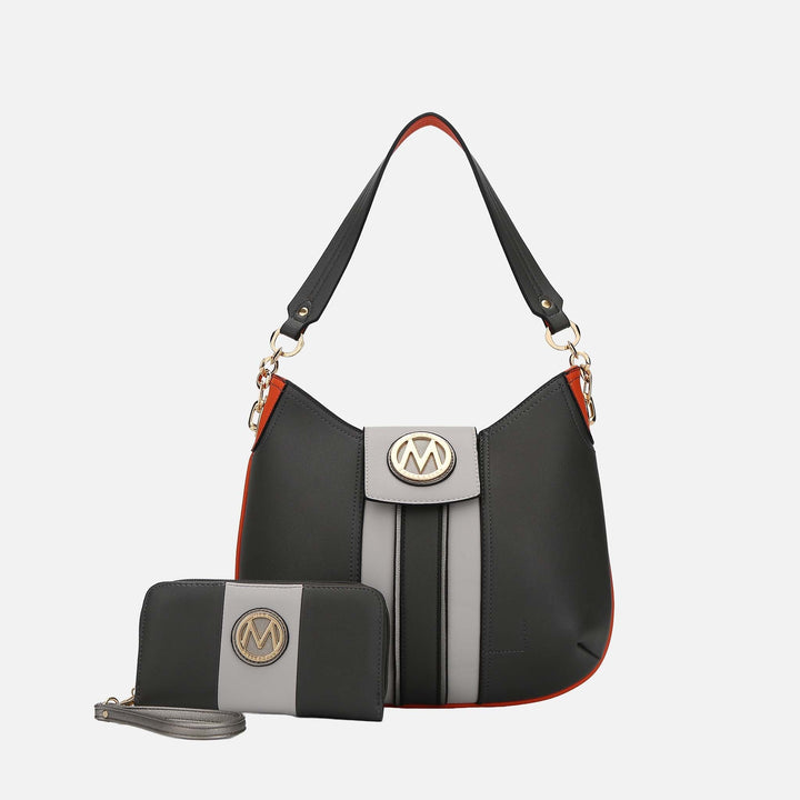 Denim Blue MKF Collection By Mia K Torri Hobo Bag And Set