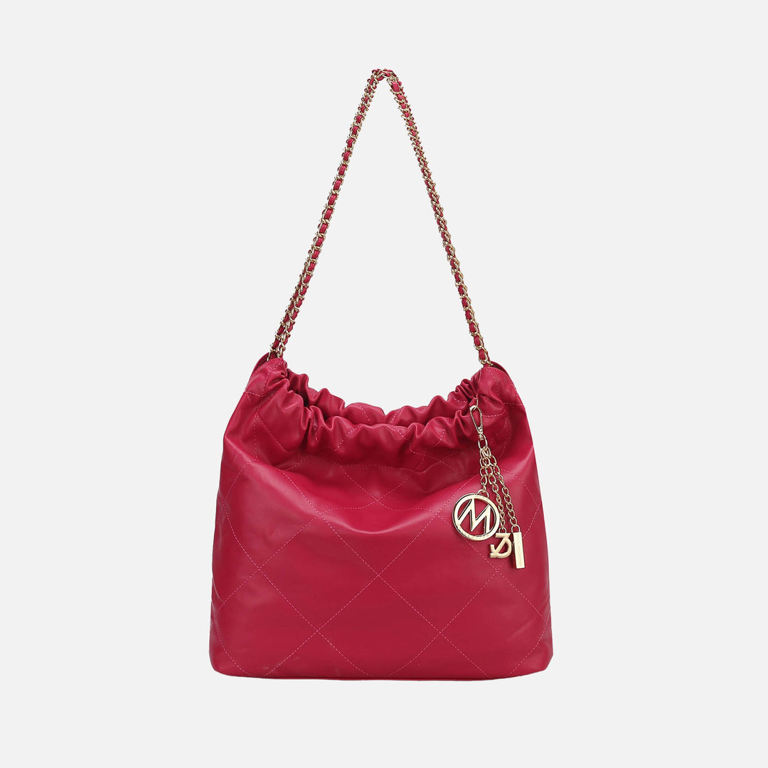 Burgundy MKF Collection By Mia K Celestine Quilted Shoulder Bag