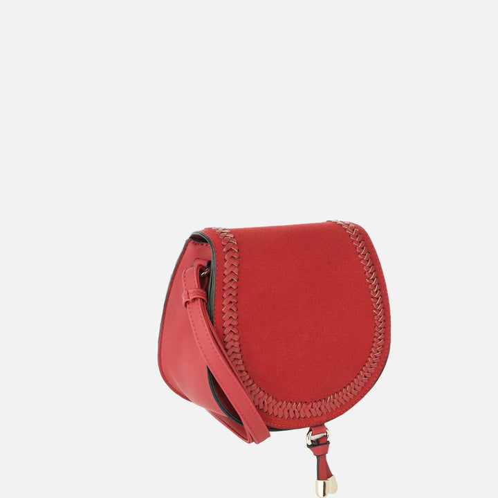 Red MKF Collection By Mia K Simply Saddle Crossbody Bag