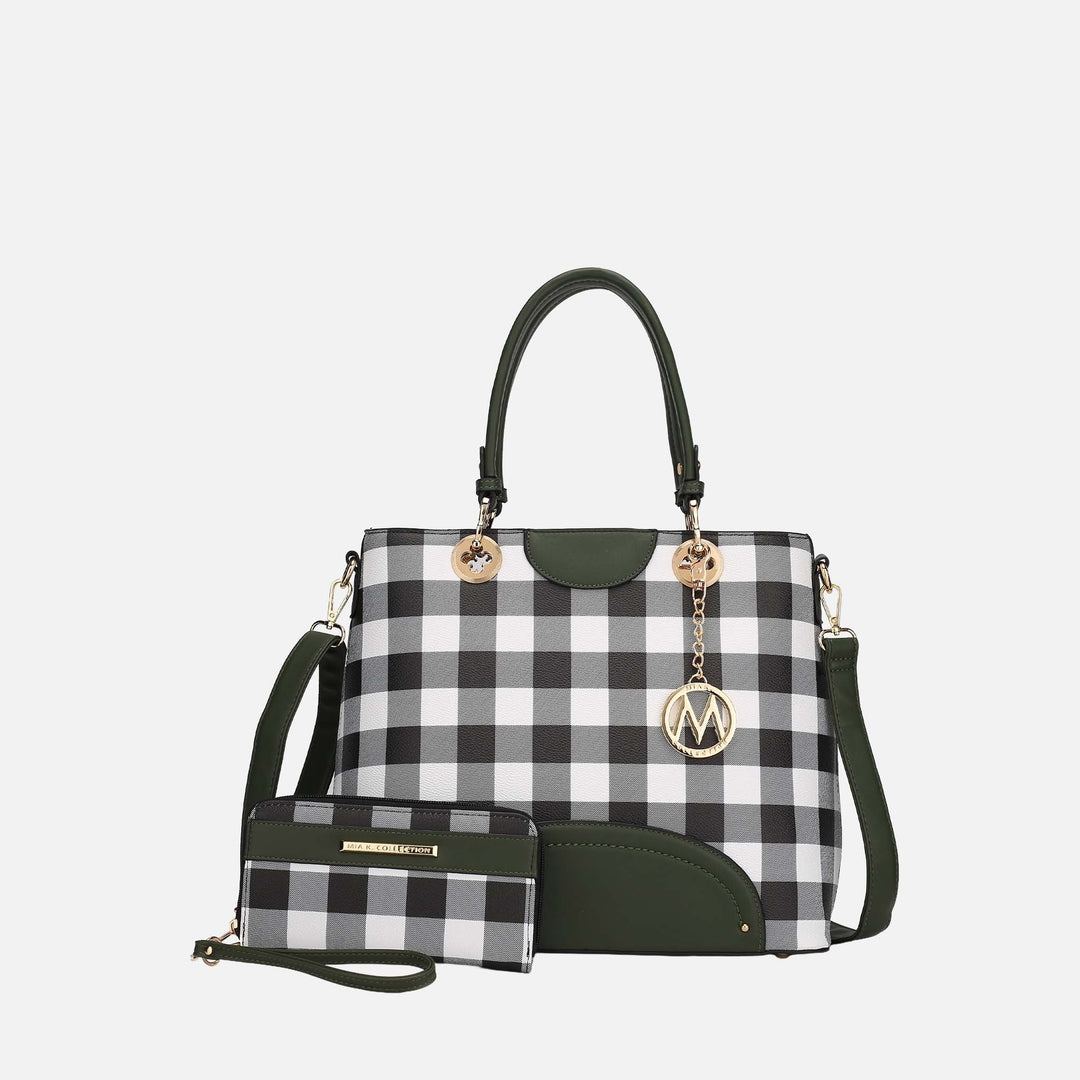Mustard MKF Collection By Mia K Gabriella Handbag And Wallet Set 1