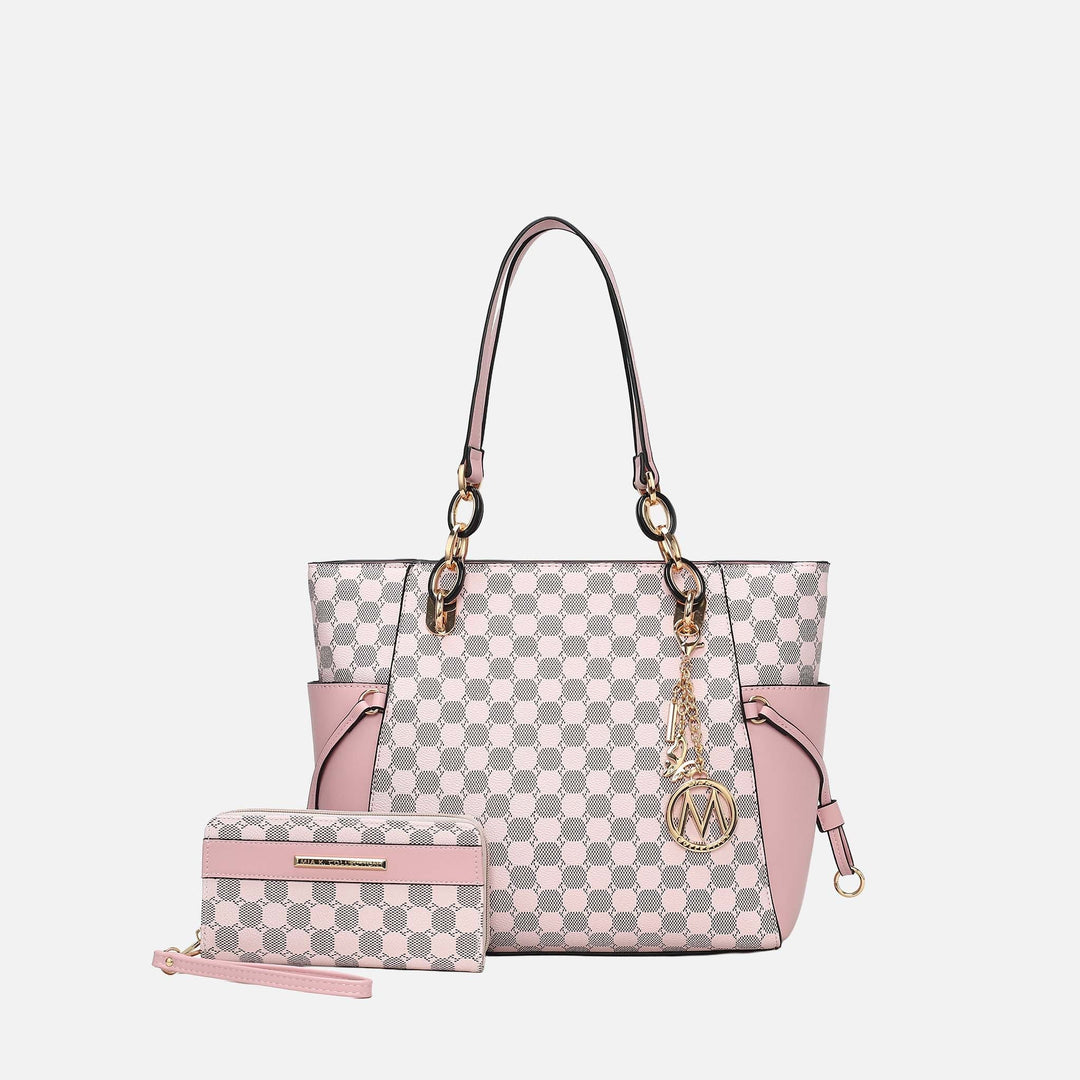Mustard MKF Collection By Mia K Xenia Tote Bag And Set