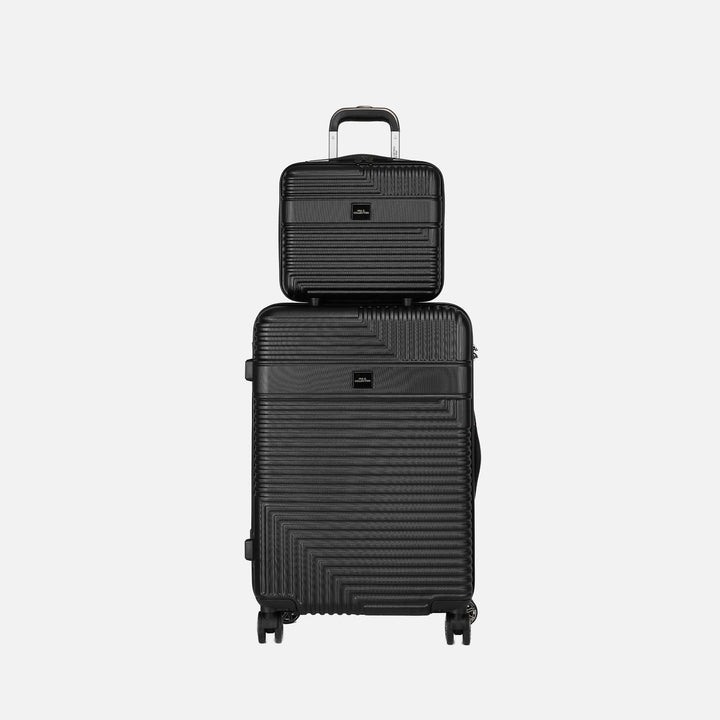 MKF Collection By Mia K Mykonos Carry On Roller And Cosmetic Case Set
