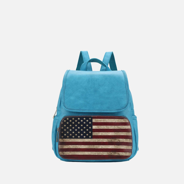 MKF Collection By Mia K Regina Printed Flag Backpack