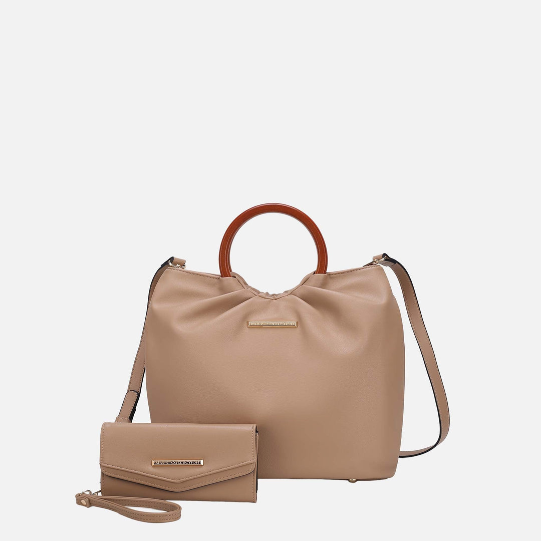 Denim Blue MKF Collection By Mia K Leilani Tote Bag And Wallet