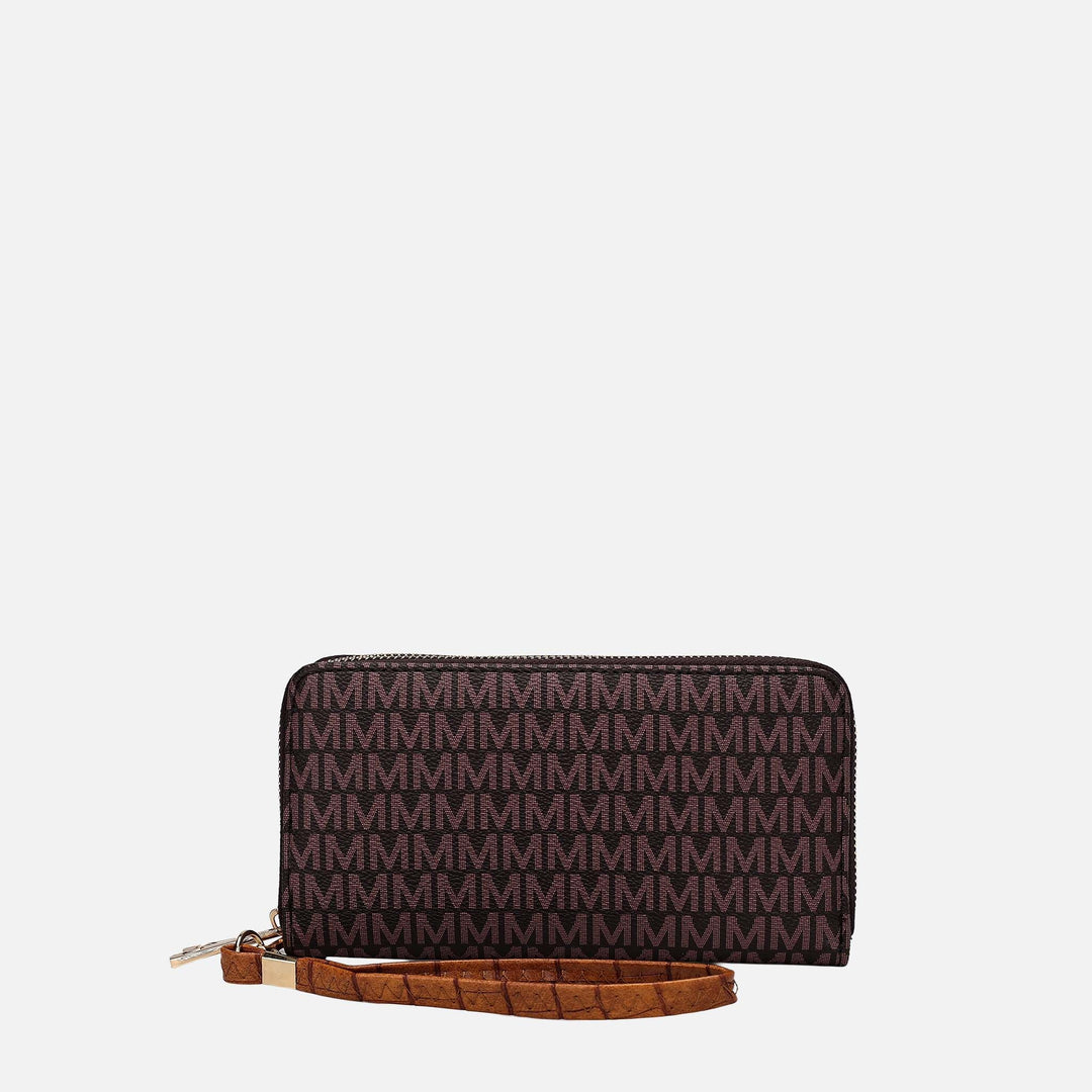Beige MKF Collection By Mia K Noemy Signature Wallet