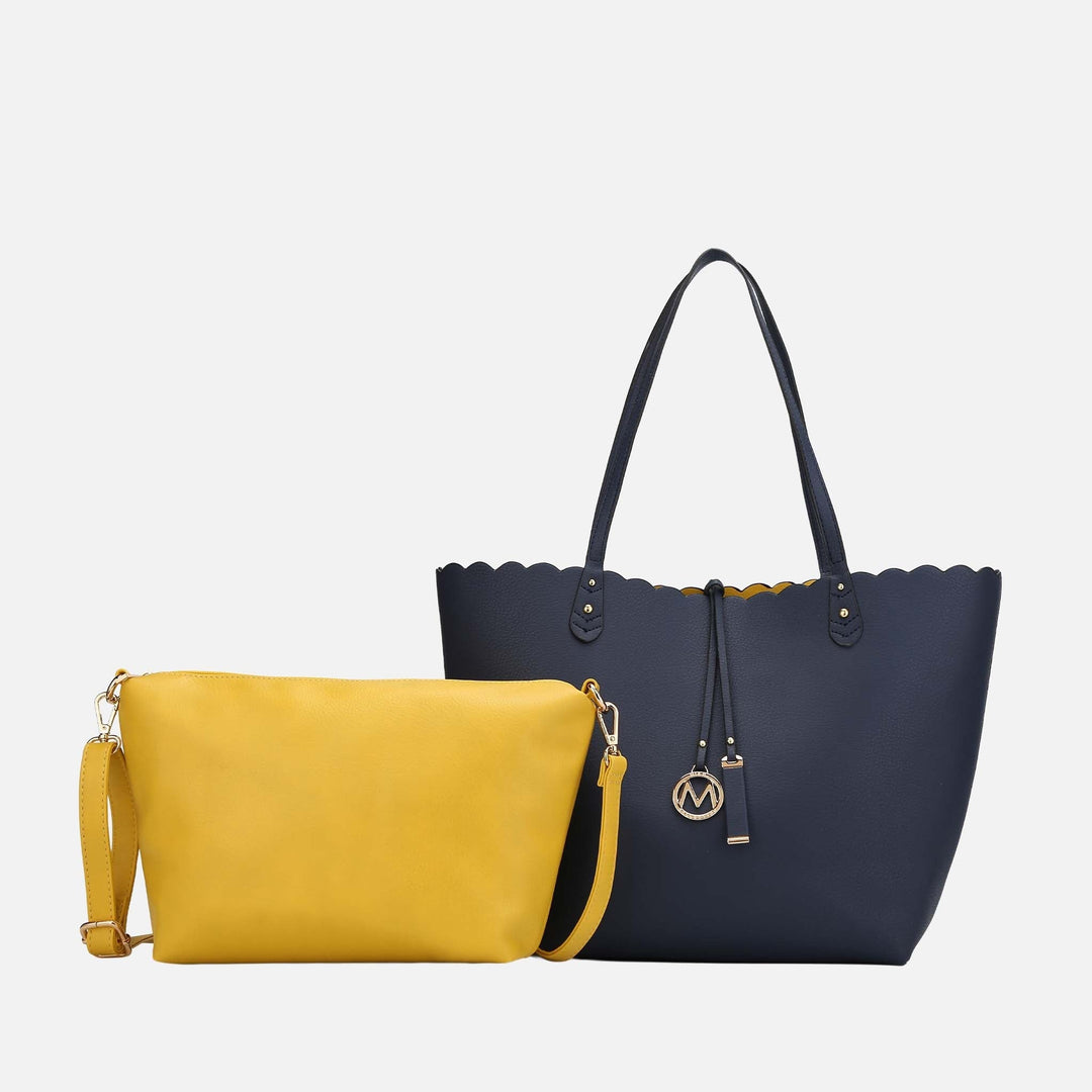 Yellow MKF Collection By Mia K Amahia Tote Bag And Crossbody Set
