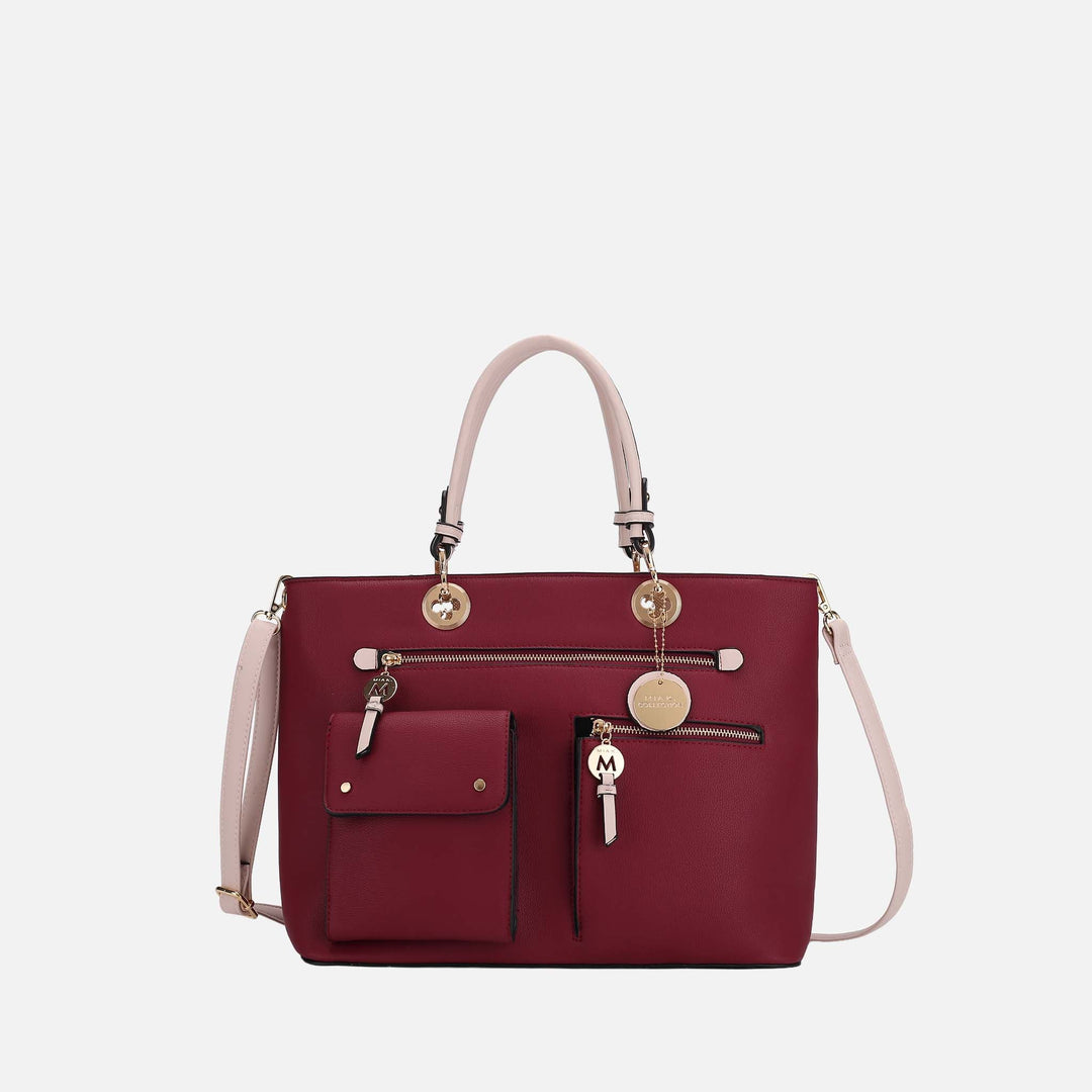 Wine MKF Collection By Mia K Julia Shoulder Bag
