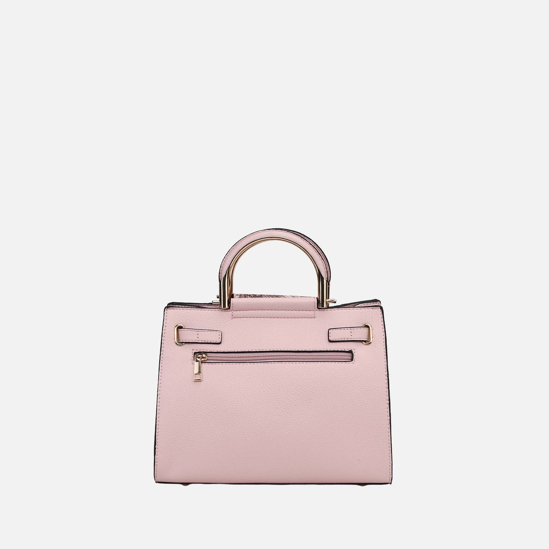 Snake Charcoal MKF Collection By Mia K Cassia Snake Embossed Satchel Bag