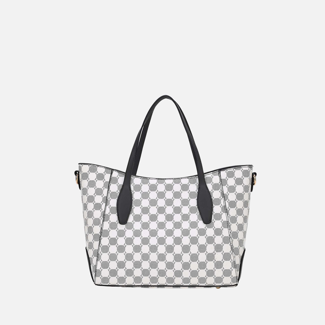 Charcoal Grey MKF Collection By Mia K Gianna Tote Bag And Wallet Set