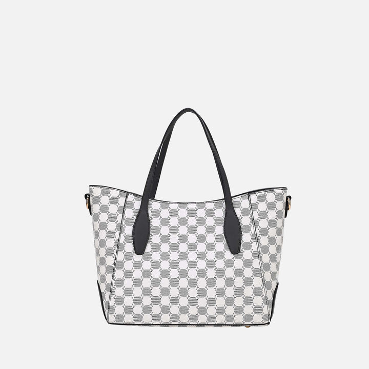 Charcoal Grey MKF Collection By Mia K Gianna Tote Bag And Wallet Set