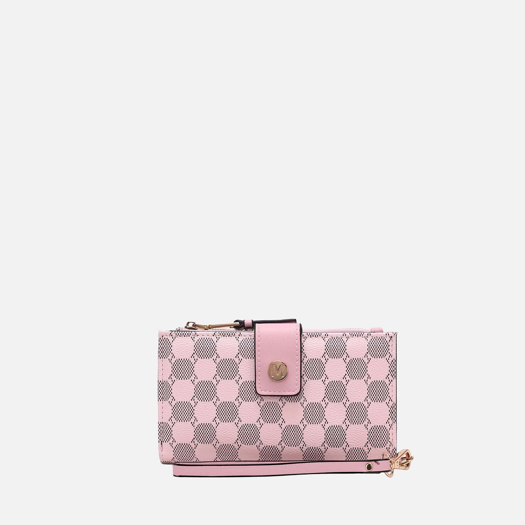 Mustard MKF Collection By Mia K Solene Monogram Wristlet
