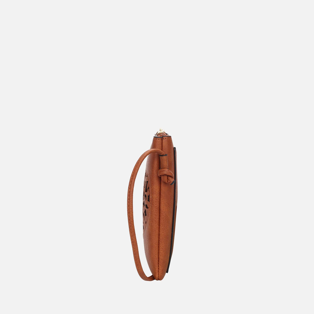 Brown MKF Collection By Mia K Heartly Crossbody Bag