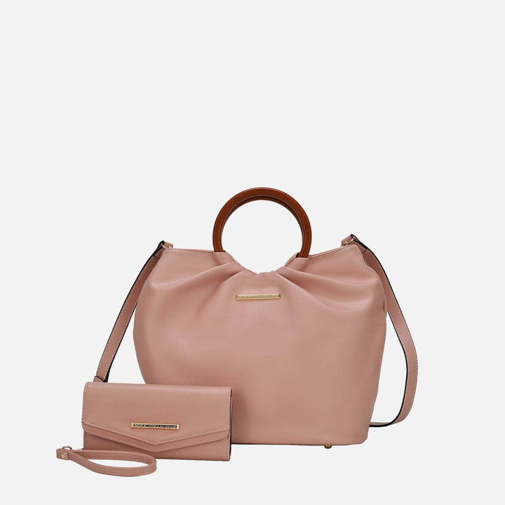 Light Grey MKF Collection By Mia K Leilani Tote Bag And Wallet