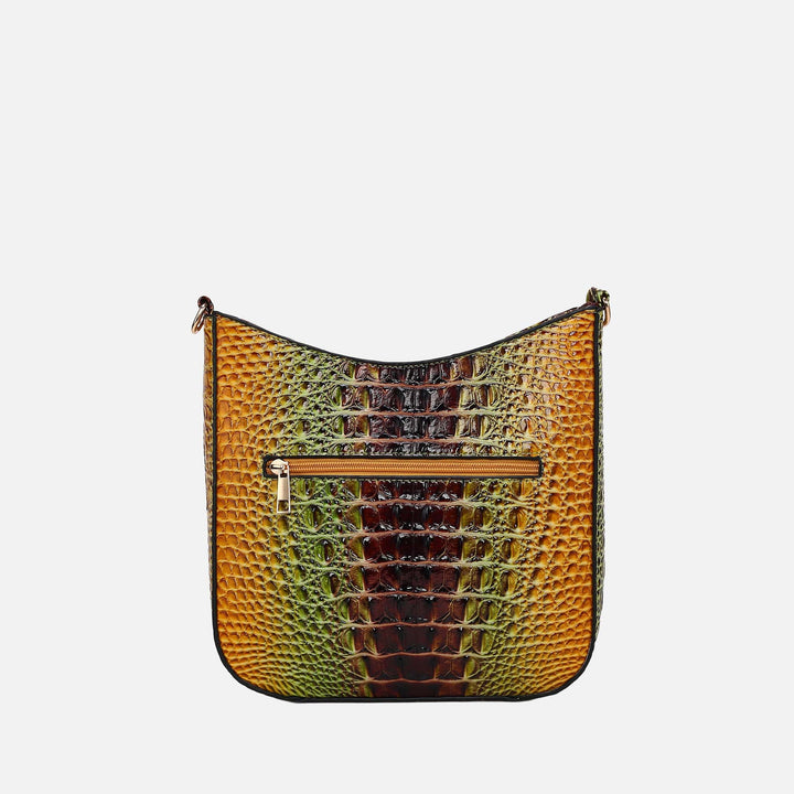 Croc Blue MKF Collection By Mia K Giovana Gradient Croc Crossbody Bag