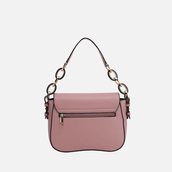 Navy MKF Collection By Mia K Fanta Croc Shoulder Bag
