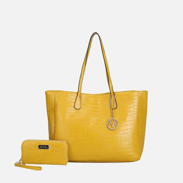 Taupe MKF Collection By Mia K Sadie Oversize Tote And Set