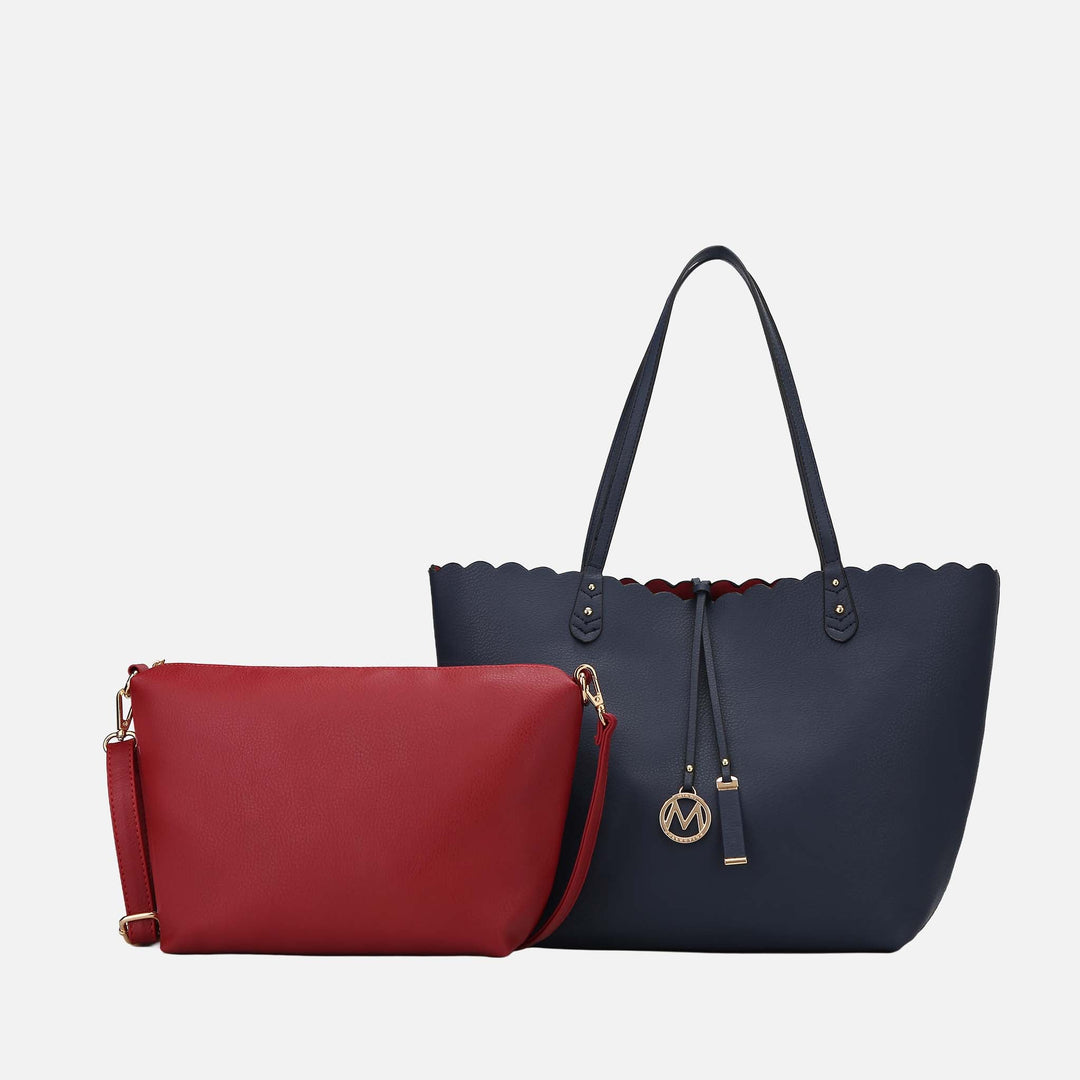 Teal MKF Collection By Mia K Amahia Tote Bag And Crossbody Set