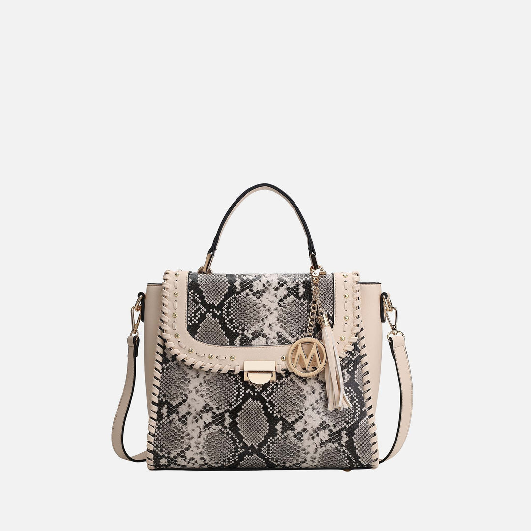 Snake Cognac MKF Collection By Mia K Lilli Shoulder Bag