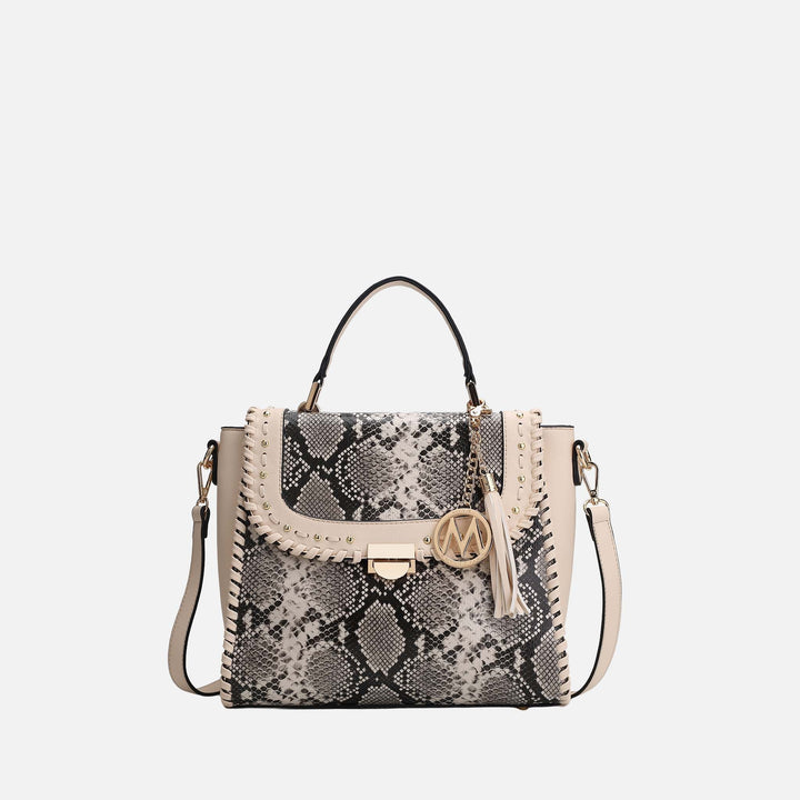 Snake Cognac MKF Collection By Mia K Lilli Shoulder Bag