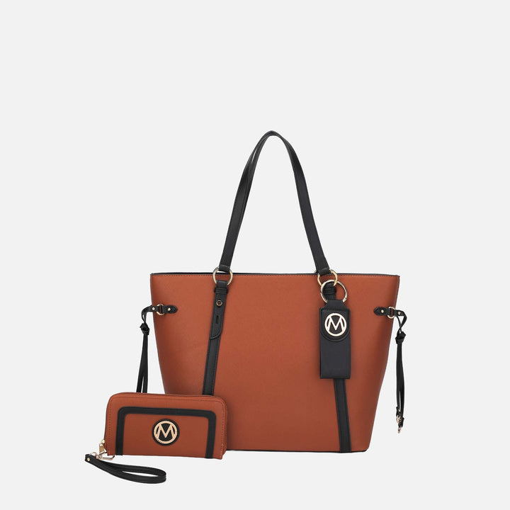 Charcoal Grey MKF Collection By Mia K Kioea Tote Bag And Set