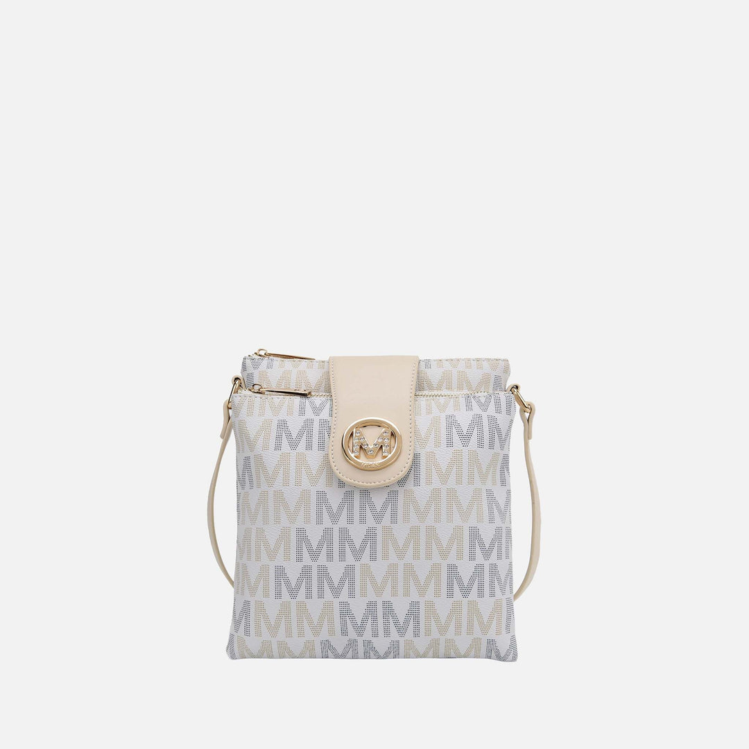 Grey MKF Collection By Mia K Nadien Signature Crossbody Bag