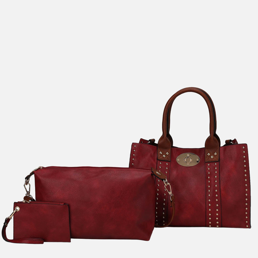 Black MKF Collection By Mia K Elissa Shoulder Bag And Set