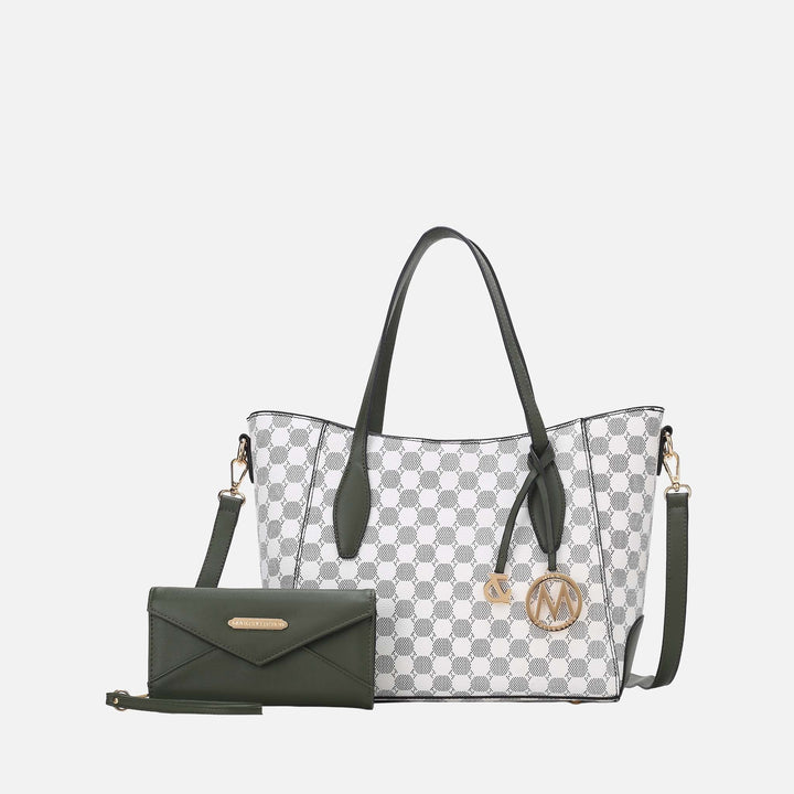 Mint MKF Collection By Mia K Gianna Tote Bag And Wallet Set