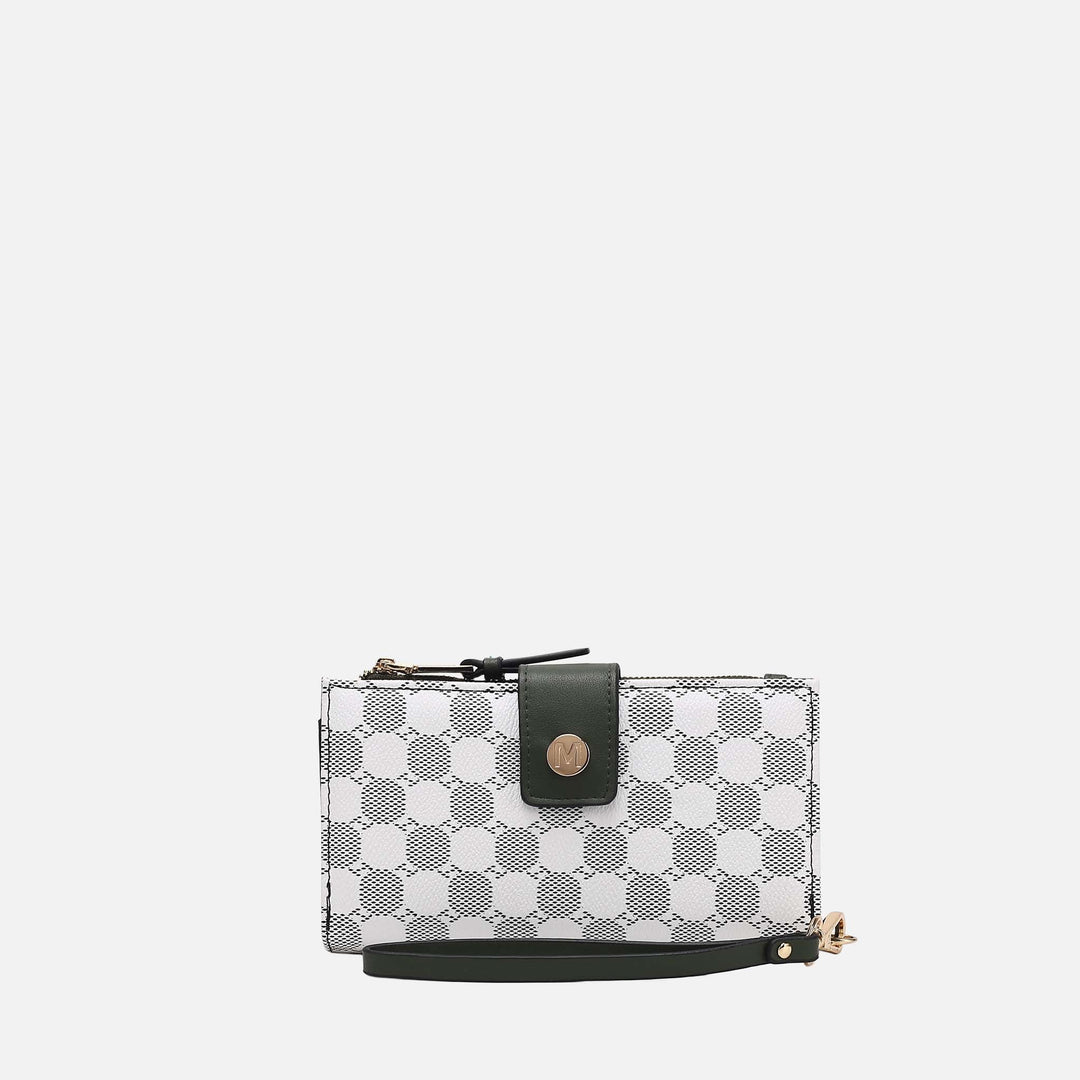 Mint MKF Collection By Mia K Solene Monogram Wristlet
