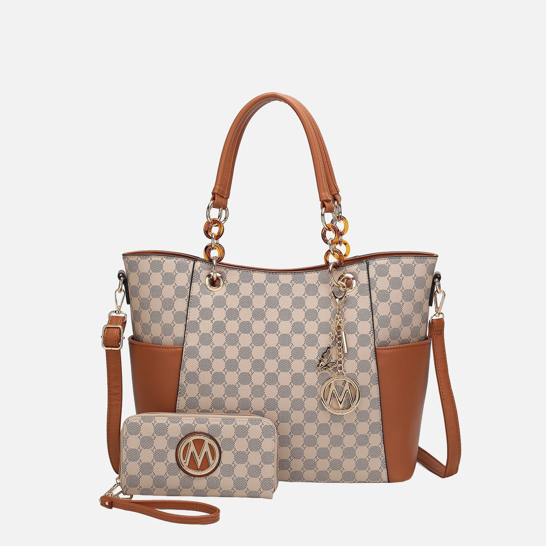 Mint MKF Collection By Mia K Merlina Tote Bag And Wallet Set