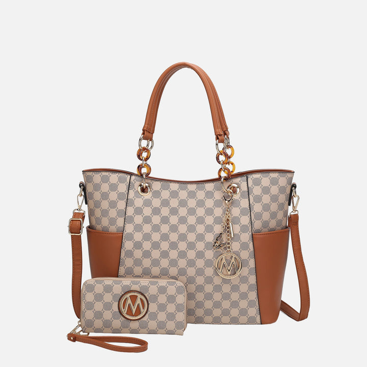 Mint MKF Collection By Mia K Merlina Tote Bag And Wallet Set