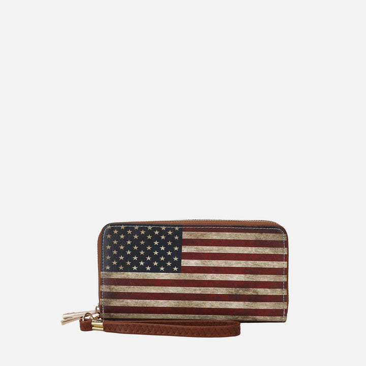 MKF Collection By Mia K Uriel Printed Flag Wallet