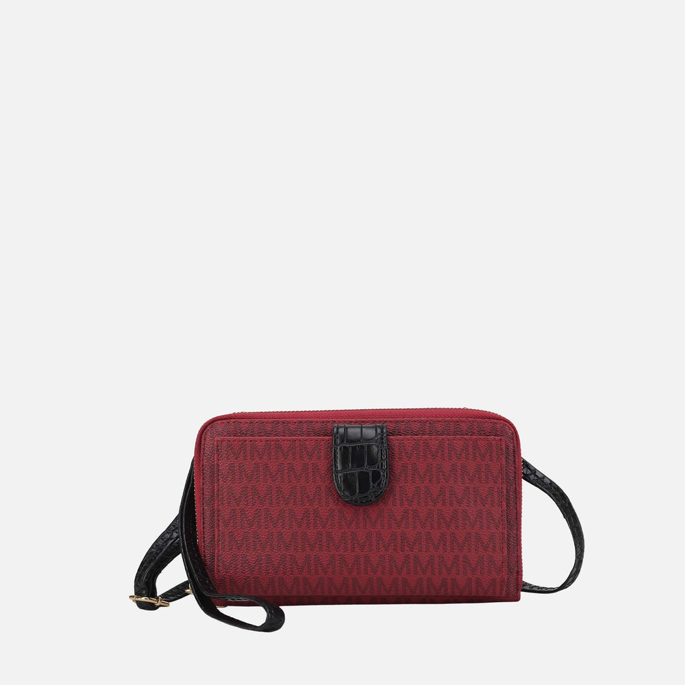 Black MKF Collection By Mia K Olga Signature Phone Crossbody Bag