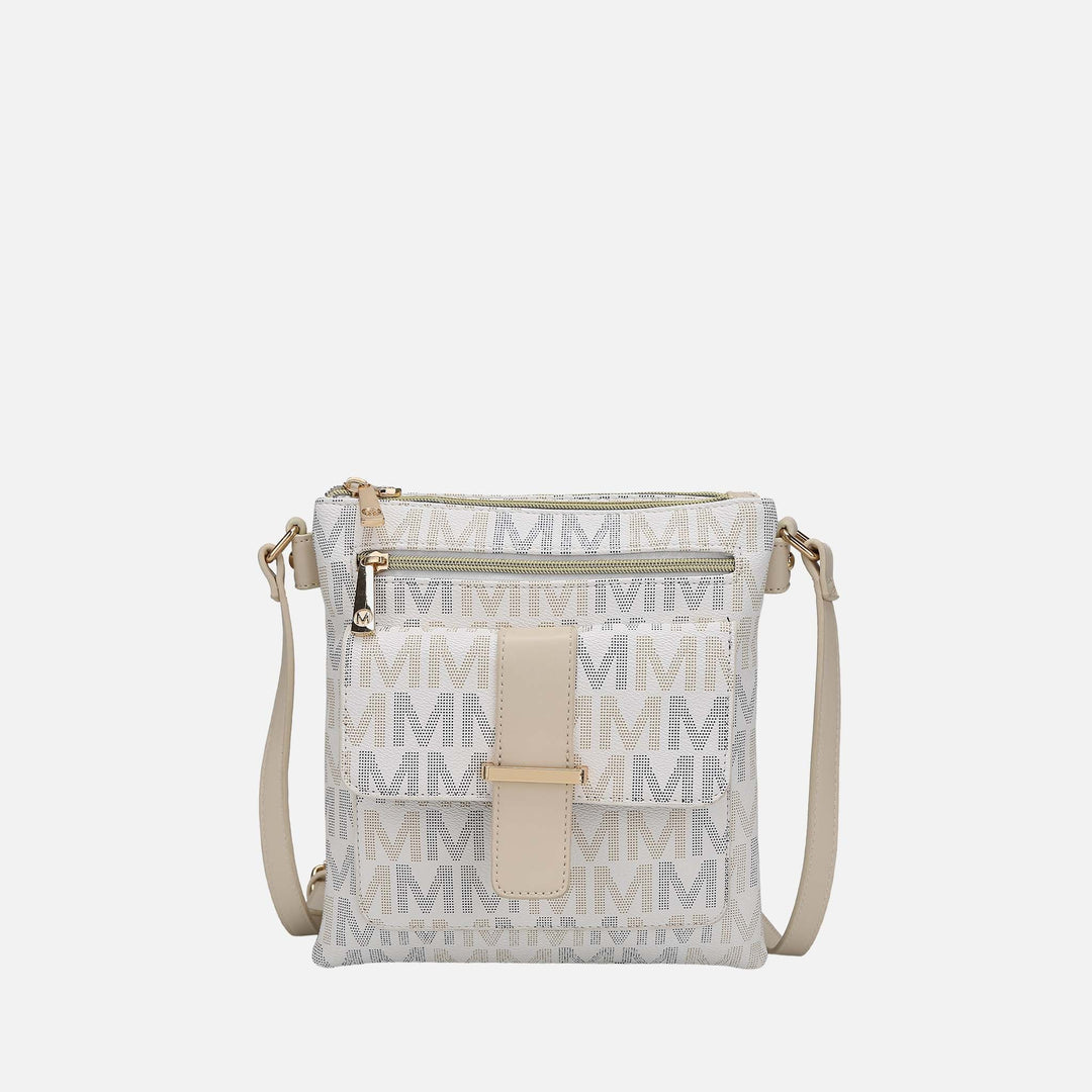White MKF Collection By Mia K Jeni Signature Crossbody Bag