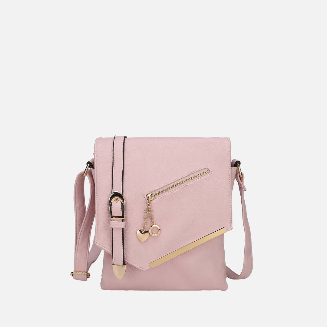 Stone Grey MKF Collection By Mia K Jasmine Crossbody Bag