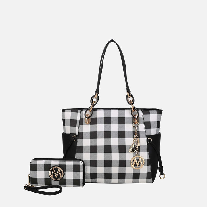 MKF Collection By Mia K Yale Tote Bag And Wallet Set