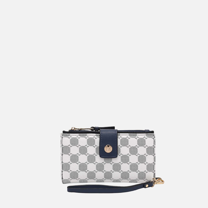 Midnight Blue MKF Collection By Mia K Solene Monogram Wristlet