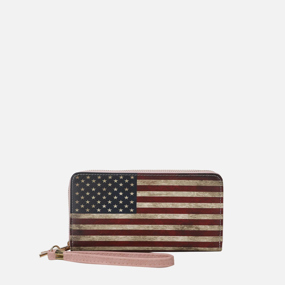 MKF Collection By Mia K Uriel Printed Flag Wallet