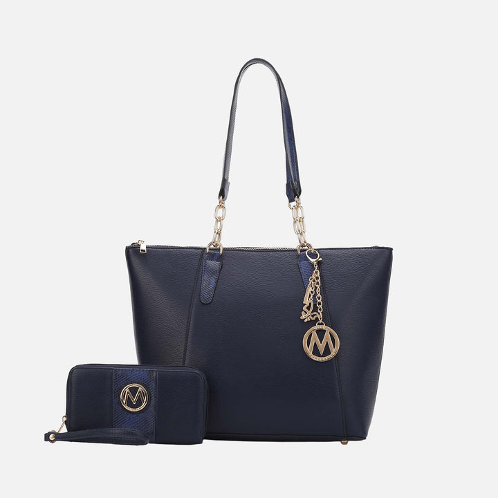 Wine MKF Collection By Mia K Ximena Tote Bag And Wallet Set