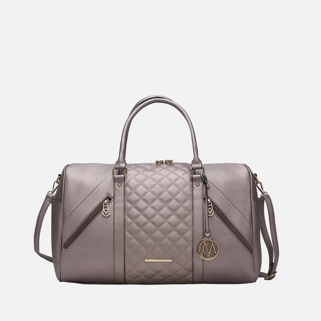 Pewter MKF Collection By Mia K Allegra Weekender Bag