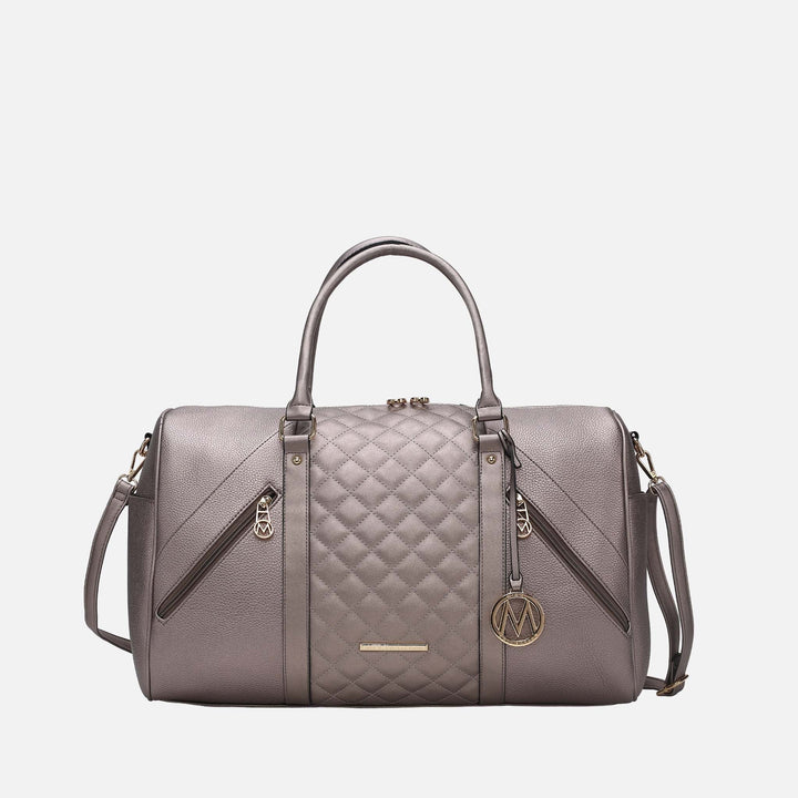 Pewter MKF Collection By Mia K Allegra Weekender Bag